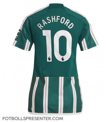 Manchester United Marcus Rashford #10 Borta Matchtröja Dam 2023-24 Kortärmad